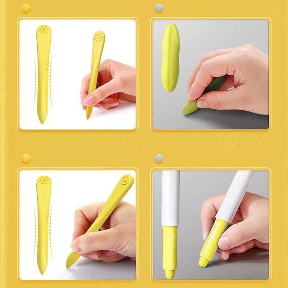 12/18/24/36 Colors Triangular Crayons Set Safe Non-Toxic Triangular Colouring Pencil for Students Kids Children