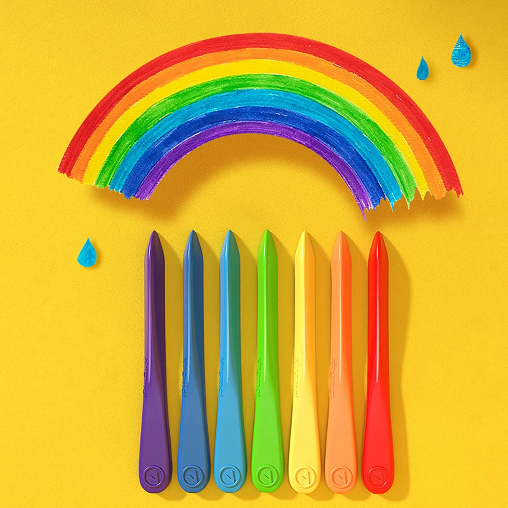 12/18/24/36 Colors Triangular Crayons Set Safe Non-Toxic Triangular Colouring Pencil for Students Kids Children