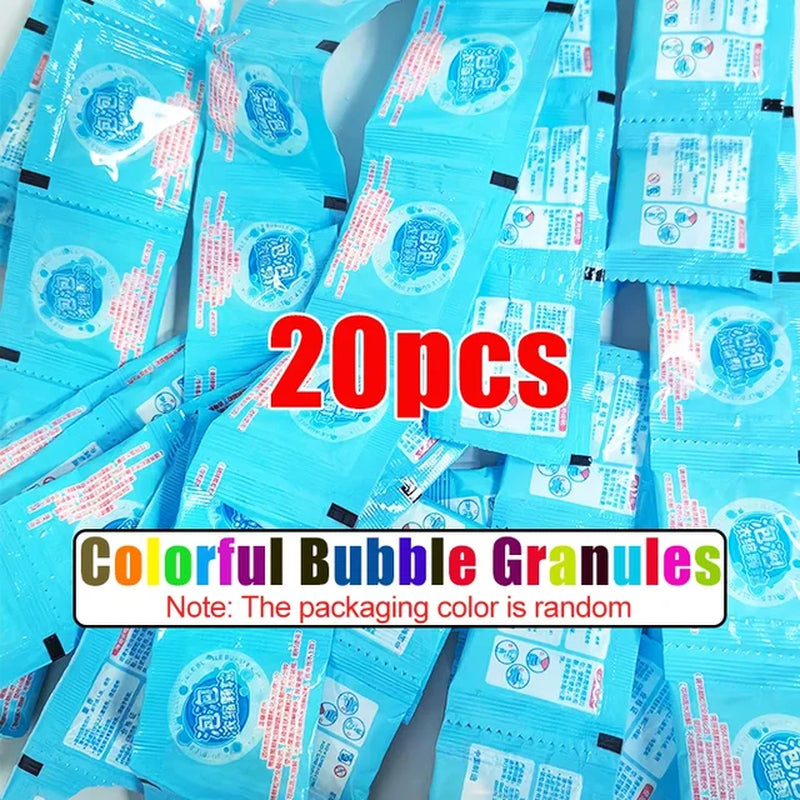 10-30Pcs Bubble Machine Supplement Liquid Colorful Bubble Concentrated Granules 10Pcs ≈ 500Ml Bubble Gun Supplement Granules