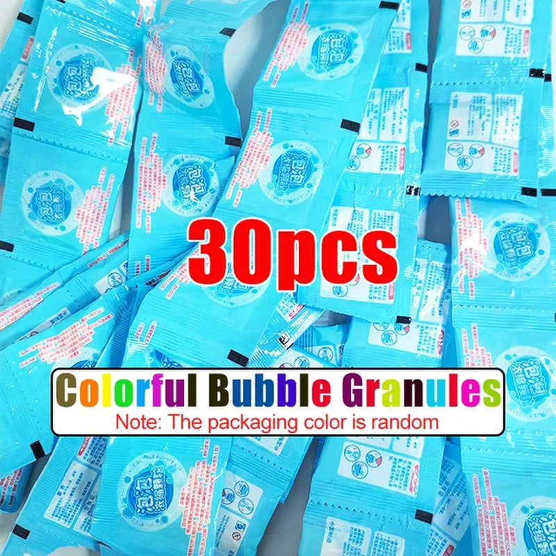 10-30Pcs Bubble Machine Supplement Liquid Colorful Bubble Concentrated Granules 10Pcs ≈ 500Ml Bubble Gun Supplement Granules