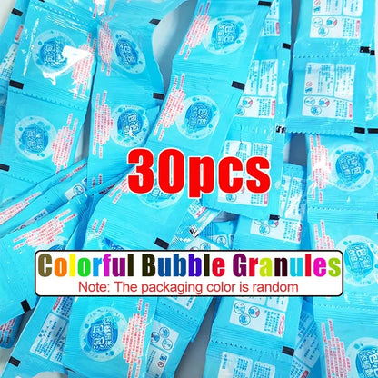 10-30Pcs Bubble Machine Supplement Liquid Colorful Bubble Concentrated Granules 10Pcs ≈ 500Ml Bubble Gun Supplement Granules